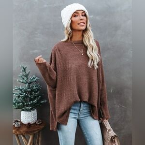 VICI COLLECTION LOVELL BOAT NECK THERMAL KNIT TOP